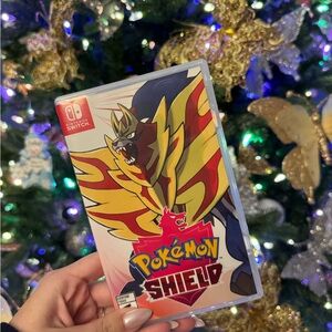 Nintendo Pokémon Shield Game Cover with Red and Yellow